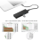 Box per SSD 2x2 in 1 da Type C a M.2NGFF NVME a USB 3.0 3.2 10G con hub. 4