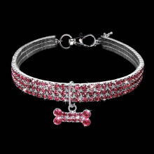 Kladzum Mini Kjæledyrhalsbånd, Bling Rhinestone Choker Halskjede for Små Hunder, Katter, Valper - Søt Fancy Smykketilbehør