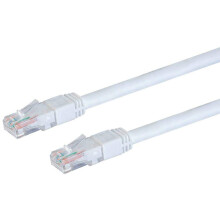 Cabo de rede Ethernet Cat6 para uso externo - 15 metros - Branco | Conector RJ45 sem trava, trançado, 550 MHz, UTP, sem revestimento
