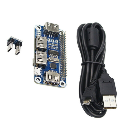 Placa Hub USB Compacta GUYUTING com UART para Raspberry Pi - 4 Portas de Expansão para Comunicação Serial Aprimorada