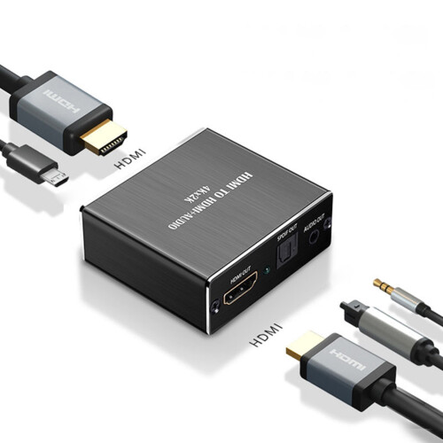 Μετατροπέας ήχου 4K x2K HDMI σε 3.5MM SPDIF Οπτικός προσαρμογέας διαχωριστή στερεοφωνικής 2