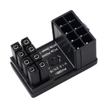 jixopn Drehverbinder 8-Pin GPU-Stromplatine 6-Pin GPU-Stromanschluss 180-Grad-Winkel für PC-Computer-Grafikkarte