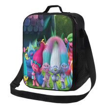 Bolsa para el almuerzo de Trolls World Tour, linda bolsa isotérmica reutilizable, fiambrera, bolsa térmica para picnic, viajes y actividades al