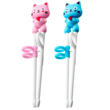 2 pares de palillos para niños: palillos educativos reutilizables y fáciles de usar, con forma de animales, ideales para entrenar a los niños.