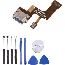 USB-laddningsport dockningsflexkabel för kompatibel med LG Stylo6Q730Q730AM Q730TM Q730NM med verktyg