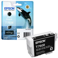 1 x original ink cartridge for Epson Surecolor SC P 600 T7608 T 7608 C13T76084010 â“ matte black â“ capacity: approx. 25.9 ml