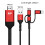 Duixinghas2m Micro-USB-auf-Typ-C-auf-HDMI-Kabel, rot und grau 5