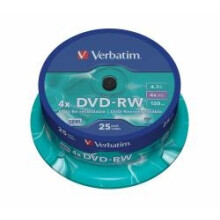 Verbatim 43639 - 25PK 4.7GB 4X DVD-RW Spindle