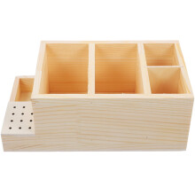 Caja organizadora de madera para brocas de taladro de uñas ZONHEBIN