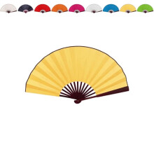 Ventilateur - Couleur unie - Très grand format (33 cm) - Plusieurs coloris disponibles : Jaune