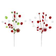 Weihnachtlicher Blumen-Pfefferminz-Duftstecker mit Pompons in verschiedenen Farben, 15,2 x 24,8 cm