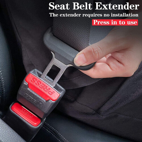 2 peças de extensor de cinto de segurança universal para carro, preto. 2