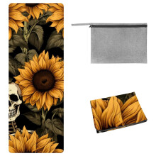 Toallas de gimnasio Sunflower con bolsa de almacenamiento de 185 x 68 cm para yoga, pilates y fitness. Incluye manta de yoga y toalla para yoga