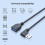 Cabo de extensão de dados SuperSpeed USB 3.0 macho para fêmea com ângulo esquerdo e direito (2 unidades, 20 cm, 8 polegadas) 4
