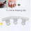 6Pcs/Set Rusian C Curve Nail Pinching Clips Multi Function Tool Acrylic Nails Pinchers Transparent 3