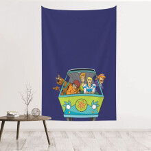 Tapiz de Scooby Doo, póster impreso para colgar en la pared, tapiz artístico para dormitorio, sala de estar, pasillo, dormitorio universitario,