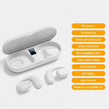 SUSUchens1Set LED-skjerm sportøretelefoner, benledningshodetelefoner med ergonomisk krok, kompatible med iOS/Android, lang utholdenhet, støy