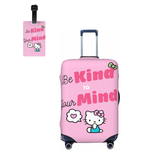 Capa protetora elástica e lavável para malas de viagem Hello Kitty, compatível com a maioria das malas rígidas de 25 a 28 polegadas, com zíper