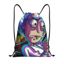 Klasyczna torba ze ściągaczem Rick And Morty, składana, sportowa, fitness, torba ze ściągaczem, unisex, torba podróżna do sportów plażowych,