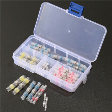 200Pcs Connector Heat Shrink Sordering Terminals Waterproof Solder Sleeve Tube Wire Insulated Butt Connectors