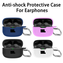 Funda para auriculares SUSUchens a prueba de golpes con gancho para colgar. Funda de silicona de 360 grados para auriculares JBLVibe Beam Blue.