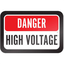 Panneau de danger haute tension