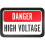 Panneau de danger haute tension 1