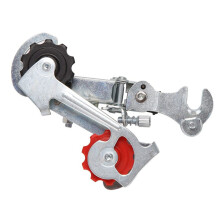 3X Racing Bicycle Part Silver Tone Metal 3-7 Speed Rear Derailleur