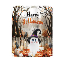 Zestaw zasłon prysznicowych na Halloween z dywanikami antypoślizgowymi, osłoną na deskę sedesową i matą łazienkową – kompatybilny z XIUH