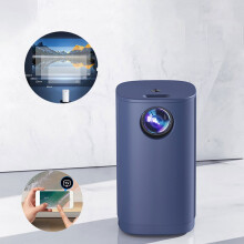 Proyector RnemiTe-amo con WIFI, T30 Proyector inalámbrico para teléfono móvil con la misma pantalla Proyector portátil mini HD para dormitorio