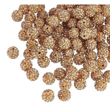 100 Stück 10 mm Strassperlen, Topas-Pavé-Diskokugel-Tonperlen, Polymer-Ton-Kristall-Diamantperlen für die Schmuckherstellung