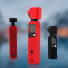 SUSUchens ripebestandig mykt silikon Gimble-kameradeksel til DJI Osmo Pocket2 rød størrelse 5