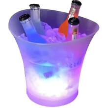 LED-Eiskübel, 5-Liter-Flaschenkühler mit großem Fassungsvermögen – Champagnerkühler – Weinkühler – Getränkekühler