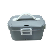 Fnyoxu Elektrisk Matlåda, 80w 1,8L Uppvärmd Matlåda för Lastbil/Bil/Kontor/Hem/Arbete, 12/24/110v 3in1 Bärbar Matvärmare Matlåda med Gaffel