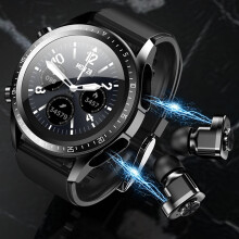 Smartwatch Gnobogi con schermo HD da 1,28 pollici, Bluetooth 5.0 con auricolari Bluetooth compatibili, promemoria di chiamate e musica.
