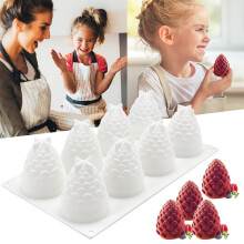 Yakbaofuo Julkakform Julark med 8 Silikonkakformar DIY Bakverktyg Franska Dessertformar Rea