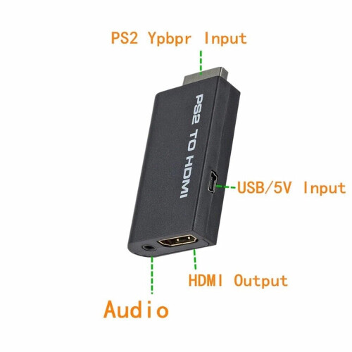 Προσαρμογέας μετατροπέα βίντεο PS2 σε HDMI με έξοδο ήχου 3,5 mm για οθόνη HDTV 2