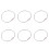 6Pcs Stainless Steel Screw Locking Wire Keychain Cable Key Rings Outdoor Accessory 1
