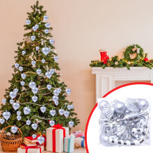 Bocqde Weihnachtskugel-Set, 16-teilig, bunte Weihnachtskugeln, Christbaumschmuck, Anhänger, Weihnachtsschmuck-Set