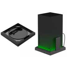 SUSUchens laddningsställ för handkontroll RGB färgglatt ljus spelkontrollkonsol laddningsdocka för Xbox Series X/S svart