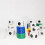 4Pack Left Right Center Dice Game Prime Set Bundle with Five-Pointed Star Pattern Toy Set for Family Home Party 4
