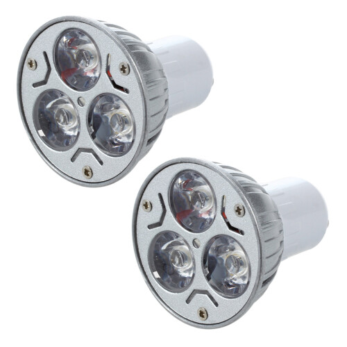 2X GU10 Lamp Light Bulb has 3 LED Warm White 3W 5W 12V