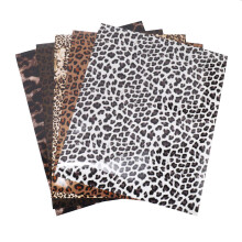 5Pc Heat Transfer Vinyl Bundle 12 x 10 Inches Print Leopard HTV Vinyl Film Garment Clothing for T-Shirt Decoration