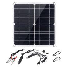 12W 18V Solar Panel Flexible Dual USB Output Solar Panel Car and Boat Charger Mobile Phone Solar Charging Panel