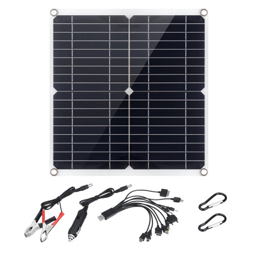 12W 18V Solar Panel Flexible Dual USB Output Solar Panel Car and Boat Charger Mobile Phone Solar Charging Panel