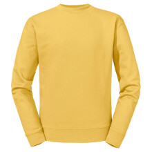 (L, Mustard) Russell Mens Authentic Plain Sweatshirt