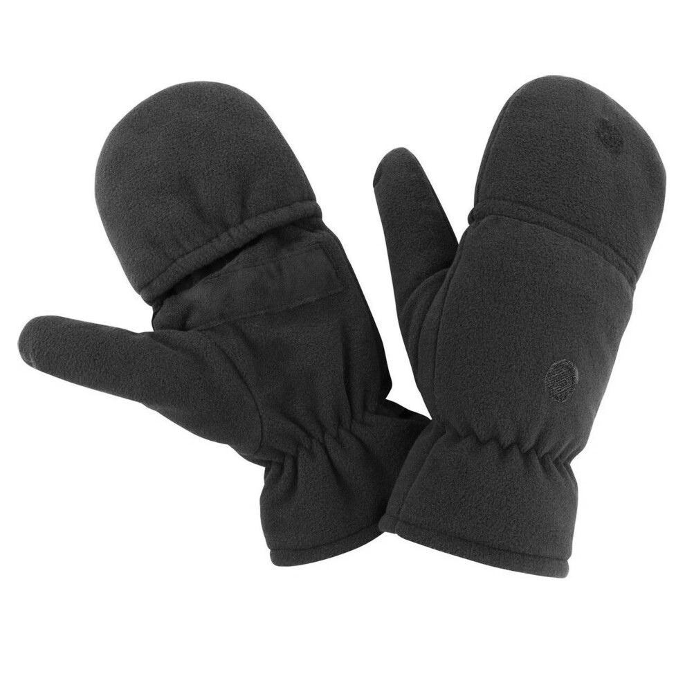 Result (S-M, Black) Unisex Adult Fingerless Gloves