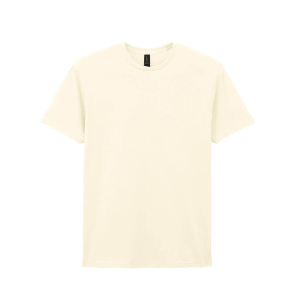Gildan (S, Off White) Mens Short Sleeve Soft-Style T-Shirt