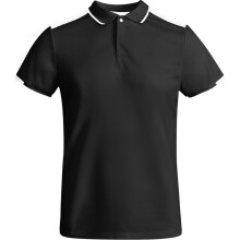 (12 Years, Solid Black/White) Roly Childrens/Kids Tamil Short-Sleeved Polo Shirt