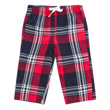 (6-12 Months, Red/Navy Check) Larkwood Babies Tartan Lounge Trousers